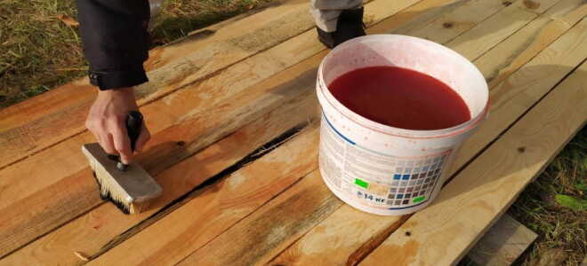 Обработка досок антисептиком Oxidom-911 (БС-13)