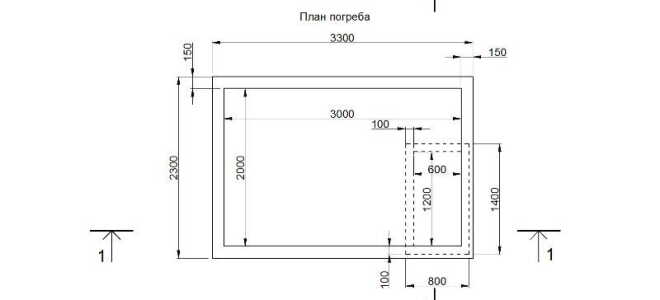 Проект погреба 2х3 м (6м2)