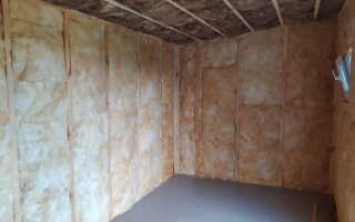 Утепление стен и потолка в каркасной котельной