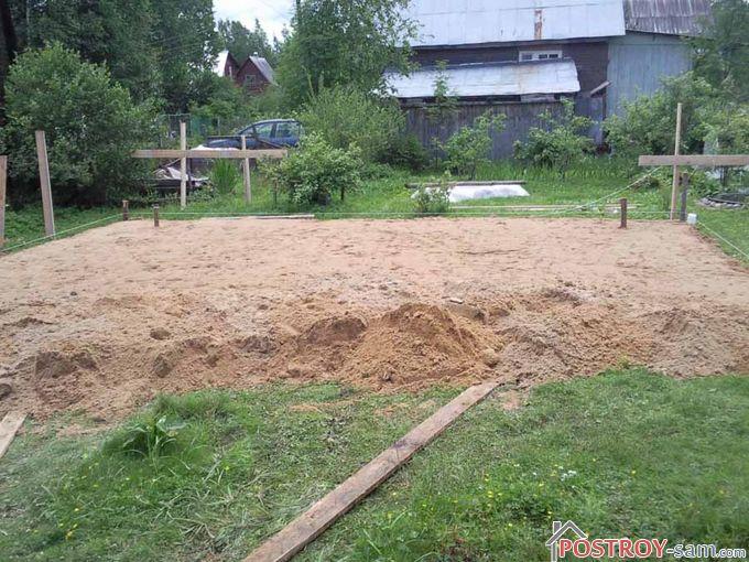 Насыпь под фундамент