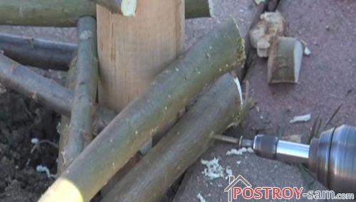 Фиксация первого ряда плетени