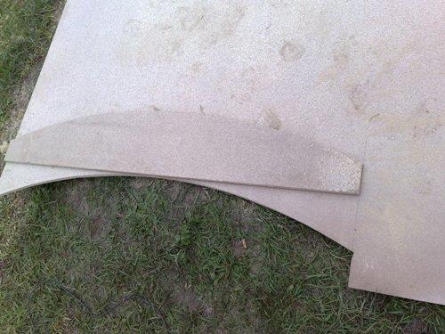 Вырезаем шаблон для арки