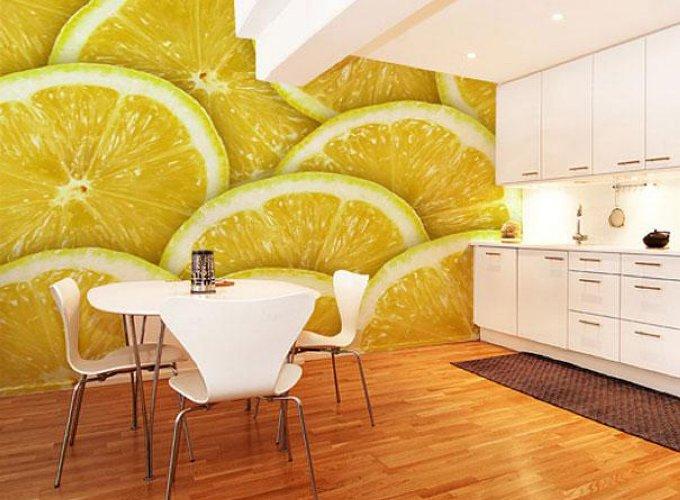 Фотообои с фруктами на кухне
