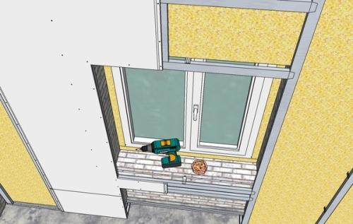 Как обшить стены гипсокартоном. Фото 16