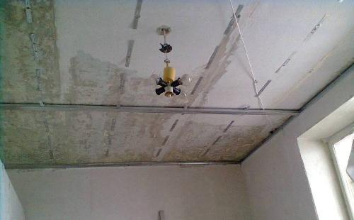 Монтаж несущих профилей под гипсокартон