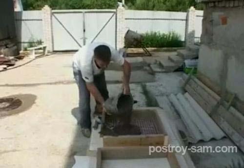 Заливка раствора