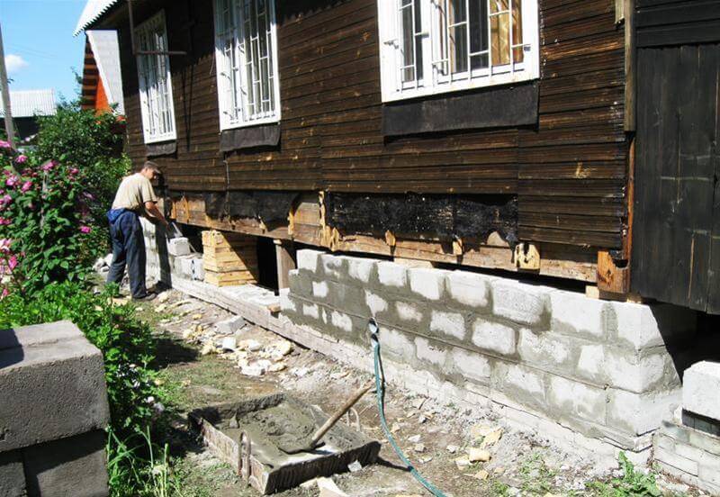 Ремонт старого фундамента своими руками