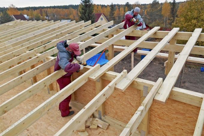 Стропила для односкатной крыши