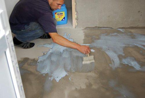 Грунтовка пола перед укладкой плитки