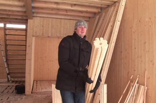 Вертикальный брус для строительства дома